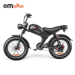 Groothandel Emoko C93 48V 1000W Fat Tire Mountainbike Fat Wheels Bromfiets Motorfietsen Mobiliteit Volwassen Elektrische Fiets