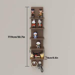 Étagère murale moderne à 5 niveaux, colonnes verticales flottantes pour chambres, salles de bain, cuisines, étagères flottantes décoratives - Product Image 3