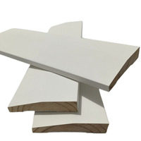 Moldura de Rodapié de Madera Maciza de Pino Radiata, Imprimada en Blanco, Moderna y Personalizada JLD, Venta al por Mayor de Fábrica, Ecológica y de Fácil Instalación