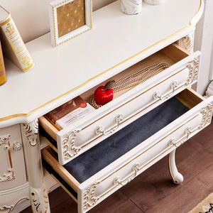 <span class=keywords><strong>Console</strong></span> d'<span class=keywords><strong>entrée</strong></span> en bois artisanale <span class=keywords><strong>avec</strong></span> finition sculptée antique et tiroirs pour la vente au détail - Product Image 3