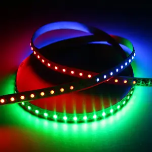 Endereçável LED Strip Light 7mm Largura 120 pcs SMD2427 LED RGB Cor Strip Light DC5V IP67 Iluminação de paisagem