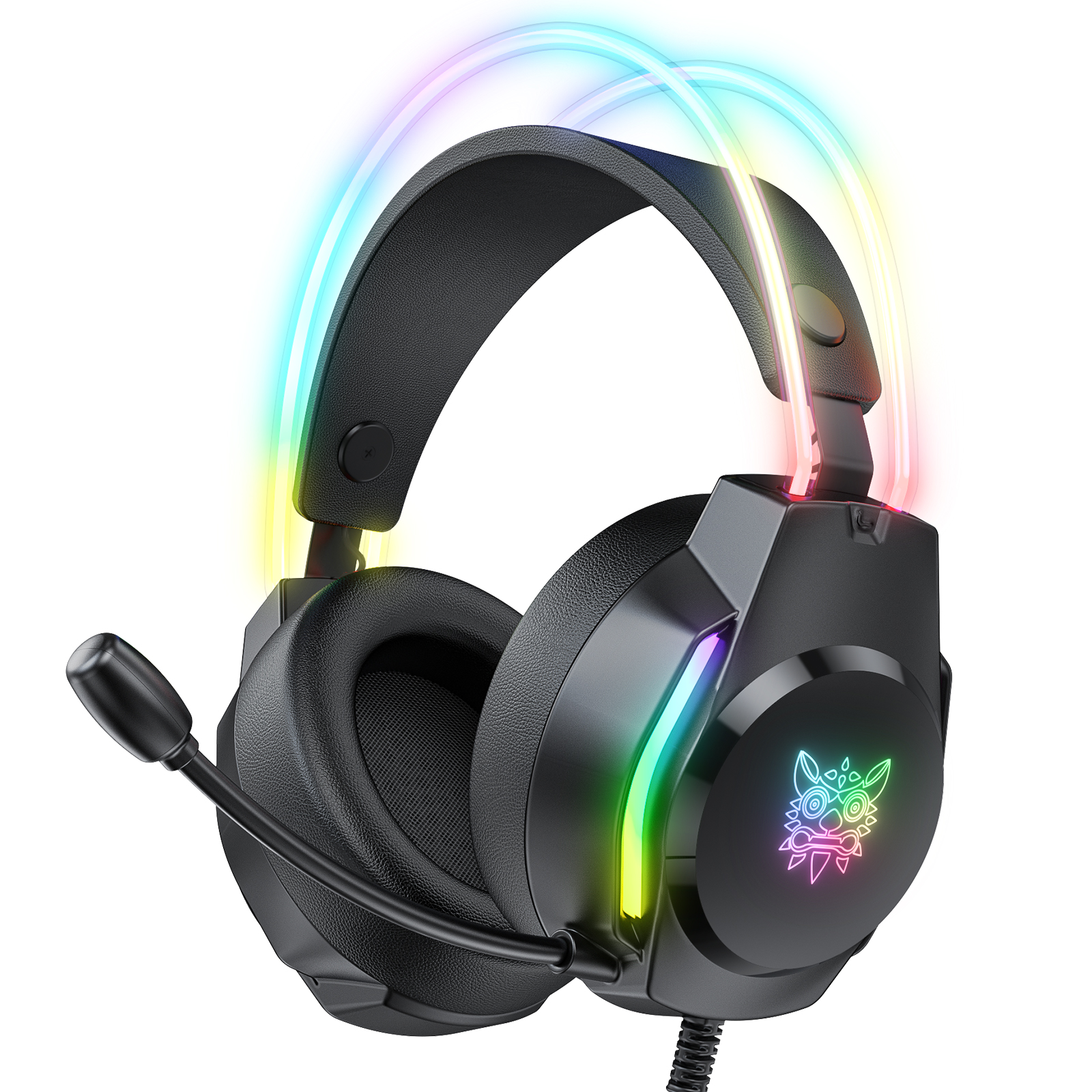 Onikuma X26 Rgb Led E-Sports Ps5 Casque Bas Prix Meilleure Vente Écouteurs 3.5Mm Tête Téléphones Over-Ear Casque Pour Casque