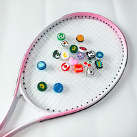 Amortisseur de vibrations personnalisé en silicone pour raquettes de tennis - Nouveau modèle souriant - Absorbeur de vibrations pour raquettes de tennis