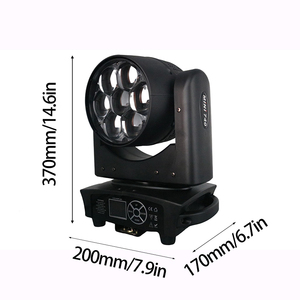 Igreslite Mini 740 7X40W RGBW LED Zoom Cabeza móvil Luz de escenario Diseño de ojo de abeja CTO Color Fiestas Bodas Clubes Eventos DMX <span class=keywords><strong>IP20</strong></span> - Product Image 6