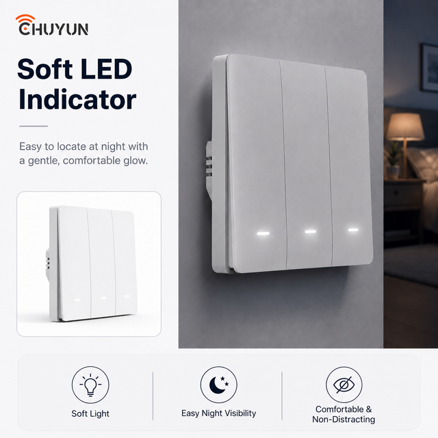 Matter Smart Switch App Remote Control Smart Home Matter Switch European Standard Smart Light Switch With/Without Neutral Line