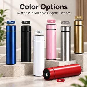 Thermos de 500 ml avec affichage de la température, en acier inoxydable, bouteille isotherme divisée, tasse isolée sous vide pour l'extérieur, cadeau pour la fête des pères - Product Image 6