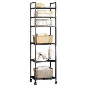 Promotion : Étagères Métalliques Roulantes à 6 Niveaux, Desserte de Rangement Autoportante pour Four à Micro-Ondes avec Roues, Accessoire de Cuisine - Product Image 2