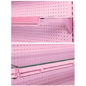 RH-HSXH 단 하나 측 유리제 선반 층을 가진 보통 뒷판 곤돌라 슈퍼마켓 금속 선반 - Product Image 2