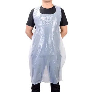 Tablier jetable enfants adultes personnes âgées tablier imperméable anti-huile manger en plastique transparent bavoir étendu