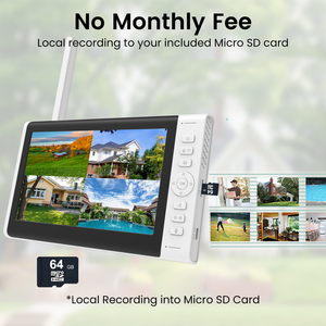 7 Inch Ldc Màn Hình 720P AC Powered Máy Ảnh 4 Kênh Hai Cách Âm Thanh Tuya Ứng Dụng Địa Phương Thẻ SD Ghi Âm Tầm Nhìn Ban Đêm Cảm Biến CMOS - Product Image 5