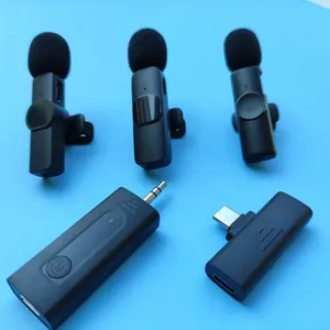 K35 yüksek kaliteli kablosuz mikrofon Bt hoparlör kamera kablosuz yaka mikrofon Mini yaka mikrofonu