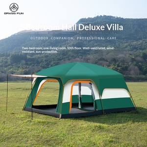 Tente de camping pliable écologique double couche, best-seller transfrontalier, deux chambres et un salon, pour 3 à 10 personnes - Product Image 2