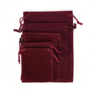 Wholesale Custom Logo Black Jewellery Pouch for Ring Watch Gift <b>Bracelet</b> Packaging <b>Drawstring</b> Velvet Pouch Jewelry Bag - Product Image 1