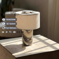 Lampe de bureau moderne sans fil USB à variateur tactile, abat-jour en tissu, portable, ambiance lumineuse, rechargeable, sans cordon, pour hôtel