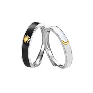 2022 Wholesale Couple <b>Rings</b> Set Lovers Romantic Open Copper Men Women Sun and Moon Wedding <b>Adjustable</b> <b>Ring</b> for Woman - Product Image 5