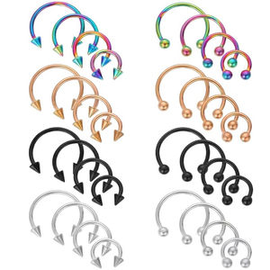 <span class=keywords><strong>Anneau</strong></span> en forme de fer à cheval circulaire en acier chirurgical 316L - Bijoux de <span class=keywords><strong>piercing</strong></span> pour le nez, le septum, la lèvre, la sourcil, le cartilage de l'<span class=keywords><strong>oreille</strong></span> - Product Image 5