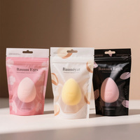 Sac de rangement personnalisé avec fermeture éclair pour pinceaux de maquillage et éponges de beauté, résistant à l'humidité, emballage spécifique pour cosmétiques