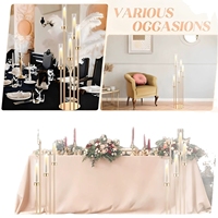 Decoración Floral para Mesa de Boda, Candelabro Alto de Hierro Dorado Hecho a Mano, Impermeable, con Múltiples Cabezas, Adorno para Navidad y Pascua