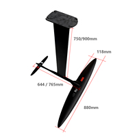 Planche de kitesurf hydrofoil Parawing Foil Axis Foil ART V2 879 en aluminium et carbone, 790 cm², pour sports nautiques, surf et pompe hydrofoil