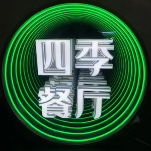 Tùy chỉnh không thấm nước LED Neon Bar mille-feuille gương Net Màu Đỏ Vực Thẳm nền tường trang trí quảng cáo ánh sáng Hộp - Product Image 5