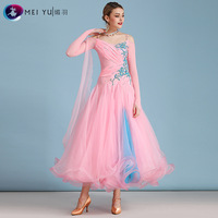 Ylf917 personnalisé haut de gamme compétition élégante robe de danse latine de haute qualité grande taille salle de bal robe de danse latine pour adulte