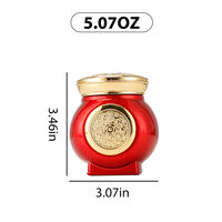 Pot en verre de luxe de style arabe avec bouchon en plastique enduit, bouteille en verre multicolore OEM pour crème pour le visage