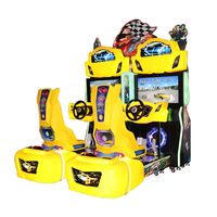 Machine de jeu de course de voitures simulateur de luxe Outrun Racing 2 Players, pour centre de jeux d'arcade, à monnayeur