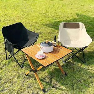 Chaise de camping pliante portable Moon Chair, style moderne rectangulaire, chaise pliable pour l'extérieur - Product Image 1