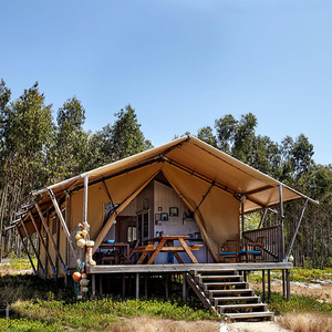 Tente de glamping modulaire blanche YunTu 5x7M, tente safari lodge - Product Image 1