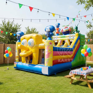 <span class=keywords><strong>Château</strong></span> gonflable tropical personnalisable pour enfants, avec colonnes en forme <span class=keywords><strong>de</strong></span> palmier et design <span class=keywords><strong>de</strong></span> <span class=keywords><strong>sable</strong></span> ondulé, pour le plaisir en plein air - Product Image 6