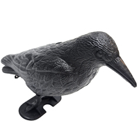 Efficient Bird Repelling Crow Garden Statues Simulated Hunting Decoys Black Raven Crow Decoy