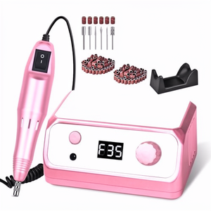 LIERKISS <span class=keywords><strong>Lime</strong></span> à ongles électrique professionnelle 35000 tr/min avec 100 bandes abrasives et embouts, en boîte, pour ongles en acrylique/gel - Product Image 1
