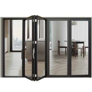 Porte et fenêtre pliante en aluminium Hihaus, grande taille, du sol au plafond, résistante au feu - Product Image 2