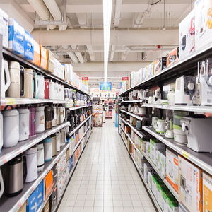 Scaffalatura Bifacciale per Abbigliamento a Prezzo di Fabbrica, Espositore per Cosmetici da Supermercato con Luci LED per Negozi/Pannellature - Product Image 2