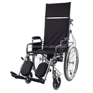 Fauteuil roulant manuel inclinable à dossier haut CE, pliable, en acier, pour <span class=keywords><strong>transfert</strong></span>, pour paralysie cérébrale, charge maximale 136 kg - Product Image 1