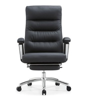 Chaise de bureau exécutive inclinable moderne avec repose-pieds, dossier haut, ergonomique, pour bureau à domicile
