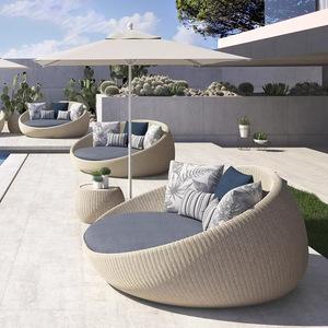 Ensemble de salon de jardin en aluminium et corde, idéal pour villa, collection de meubles de détente d'extérieur, canapé sectionnel, vente chaude - Product Image 3