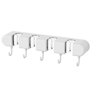 <b>Wall</b> Mounted Self-Adhesive Broom <b>Mop</b> Holder Multifunction Kitchen Organizer Rack with No Drilling Kitchens Storage Solution - Product Image 5