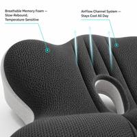 Coussin de siège ergonomique en mousse à mémoire de forme avec support dorsal, lavable et respirant, pour bureau et voiture, vente en gros