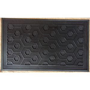 Tapis en caoutchouc York Design rectangulaire Fabriqué à la machine Antidérapant Lavable Durable Écologique Extérieur Maison Bureau - Product Image 2