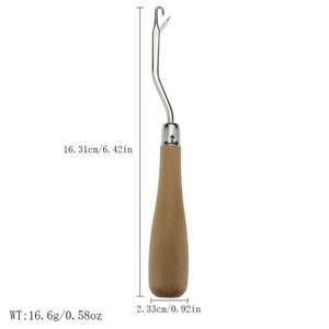 Ventes directes d'usine Poignée en bois Tapis Acier inoxydable Plastique Anti-oreille Crochet - Product Image 2