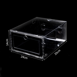 Storage Clear Stackable Shoes Storage Qozary Factory Cheap Organizer Storage Clear Folding Flip Container Stackable Transparent Plastic Shoes Box