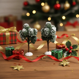 Cây thông Noel nhân tạo SANWEI mini hình tròn, chất liệu gỗ tuyết tùng, trang trí nhỏ, có đế, tự đứng được, dùng cho tiệc tùng và ngày lễ - Product Image 2