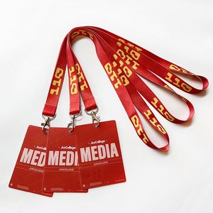Designer Silk Woven Sublimation Polyester Neck <b>Custom</b> Printed <b>Keychain</b> ID Card Necklaces Breakaway Lanyards with logo - Product Image 1