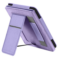 Casing Folio Kulit PU Motif Leci Baru untuk Kindle Paperwhite 12th 11th Kpw 6 dengan Tali Pegangan Pelindung