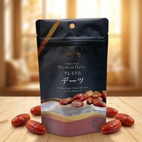 Sachets d'emballage givrés personnalisés imprimés de haute qualité pour snacks, petits sachets de dattes avec fermetures éclair, sachets autoportants avec trous ronds