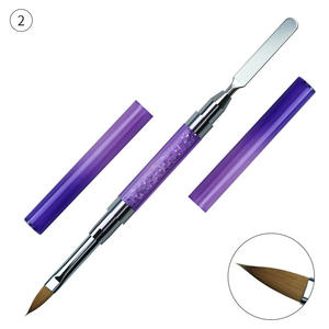 المزدوج انتهت رئيس مسمار فرشاة فنية جل الأشعة فوق البنفسجية من الإكليريك التمديد بناء قلم رسم فرشاة إزالة ملعقة عصا جميع ل الأظافر أدوات - Product Image 4