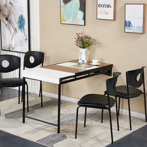 Piccolo spazio nordico idraulico in metallo pieghevole in legno pieghevole <span class=keywords><strong>a</strong></span> parete <span class=keywords><strong>cucina</strong></span> da studio <span class=keywords><strong>tavolo</strong></span> da pranzo <span class=keywords><strong>per</strong></span> la casa - Product Image 2