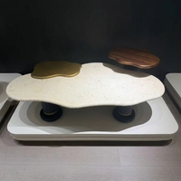 Table basse en bois moderne et durable pour salon, mobilier de maison avec un design spacieux