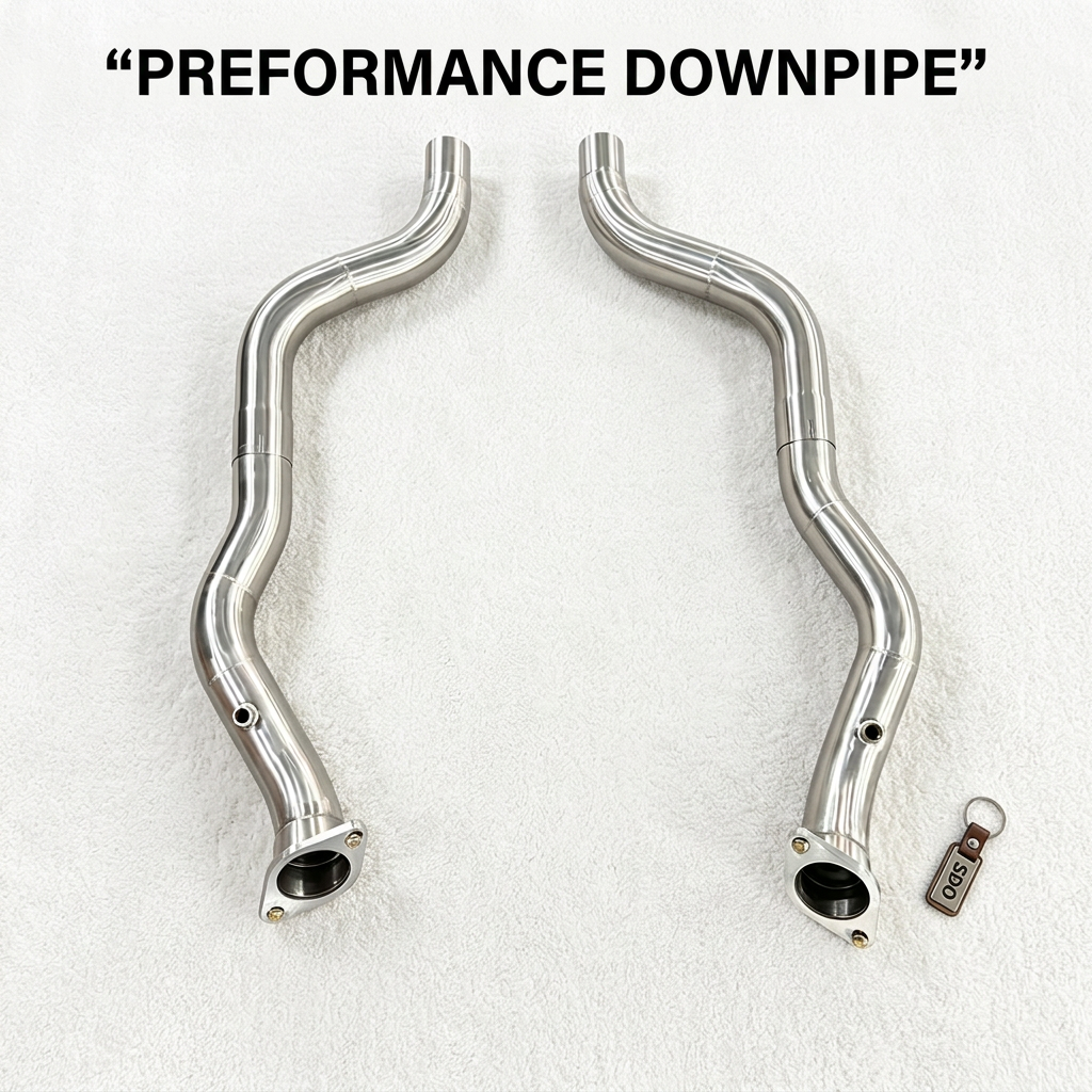 VantaFlow High Flow Straight-through Downpipe Fit for Dodge Challenger 6.4L 2011-2023 Racing Exhaust Pipes Stainless Steel